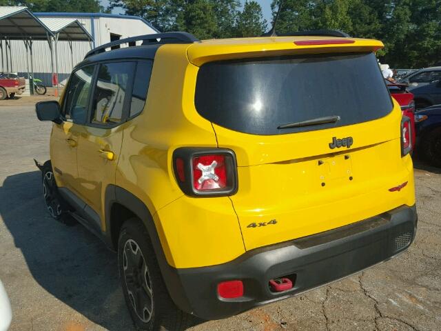 ZACCJBCT6FPB92636 - 2015 JEEP RENEGADE T YELLOW photo 3