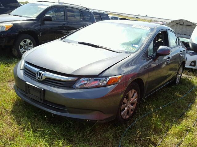 2HGFB2F58CH611737 - 2012 HONDA CIVIC GRAY photo 2