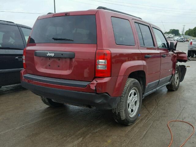 1J4NT1GB0BD114502 - 2011 JEEP PATRIOT SP MAROON photo 4