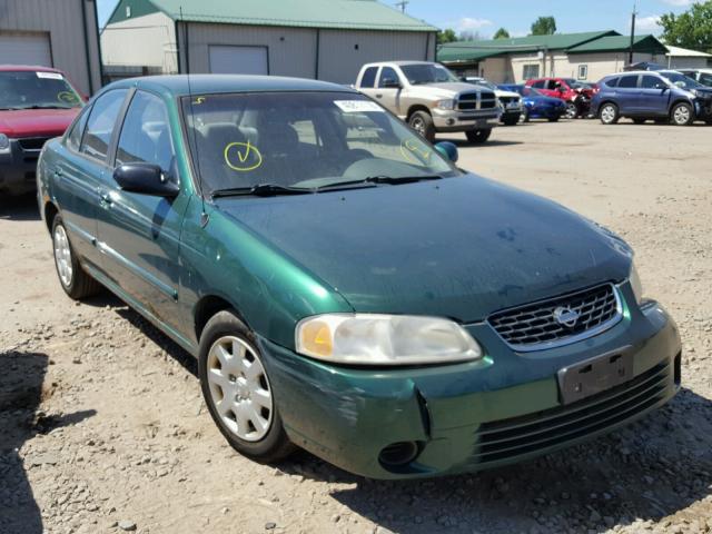 3N1CB51A22L554810 - 2002 NISSAN SENTRA GXE GREEN photo 1