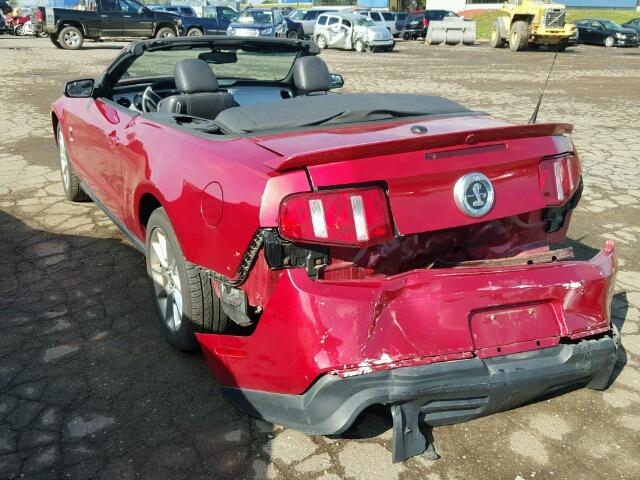 1ZVBP8EM8B5100509 - 2011 FORD MUSTANG RED photo 3