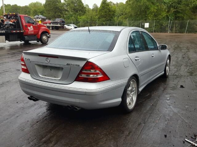 WDBRF76J66F777527 - 2006 MERCEDES-BENZ C 55 AMG SILVER photo 4