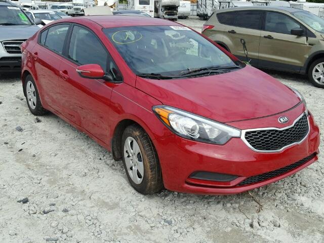 KNAFX4A64G5526111 - 2016 KIA FORTE LX RED photo 1