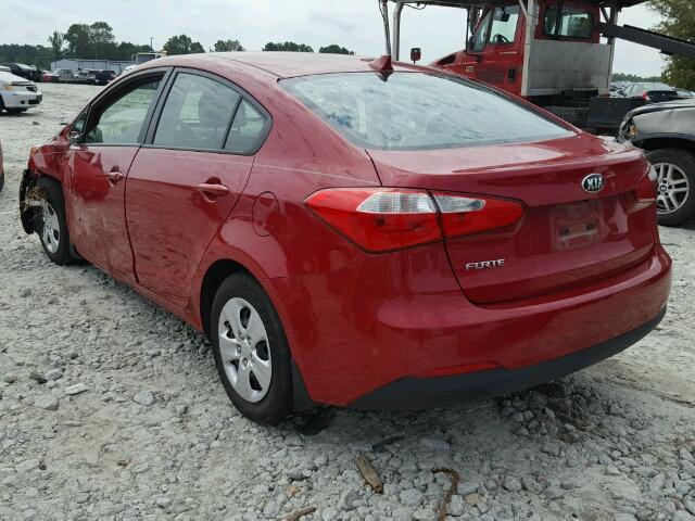 KNAFX4A64G5526111 - 2016 KIA FORTE LX RED photo 3