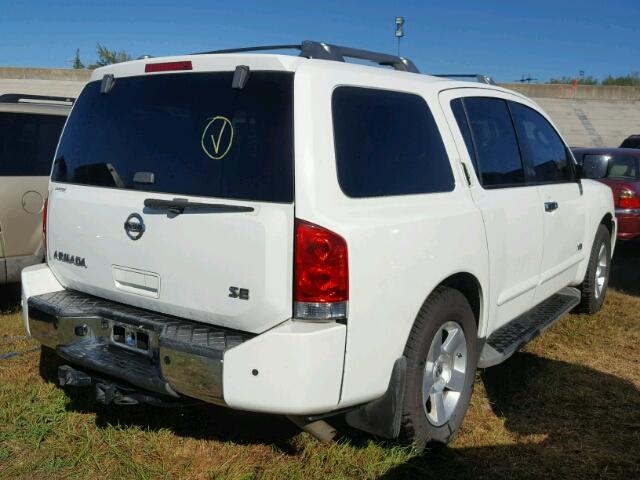 5N1BA08A47N724057 - 2007 NISSAN ARMADA WHITE photo 4