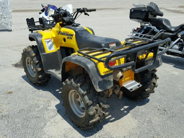 478TE224044515629 - 2004 HONDA TRX450 FE YELLOW photo 3