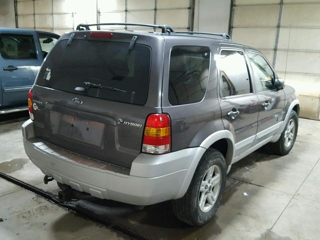 1FMCU95HX6KA56265 - 2006 FORD ESCAPE HEV GRAY photo 4