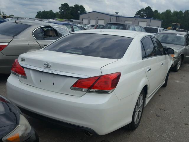 4T1BK3DB3BU405888 - 2011 TOYOTA AVALON BAS WHITE photo 4