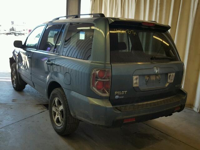 5FNYF18407B008657 - 2007 HONDA PILOT BLUE photo 3