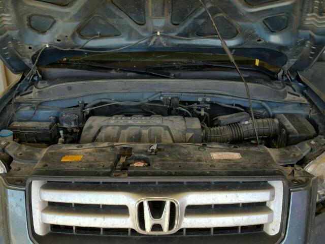 5FNYF18407B008657 - 2007 HONDA PILOT BLUE photo 7