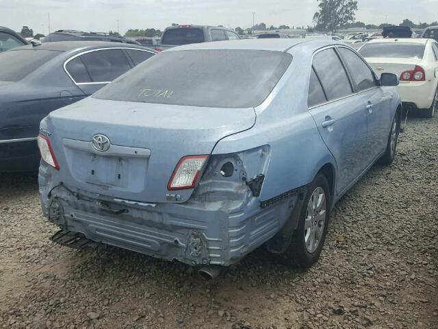 4T1BB46K48U053724 - 2008 TOYOTA CAMRY HYBR BLUE photo 4