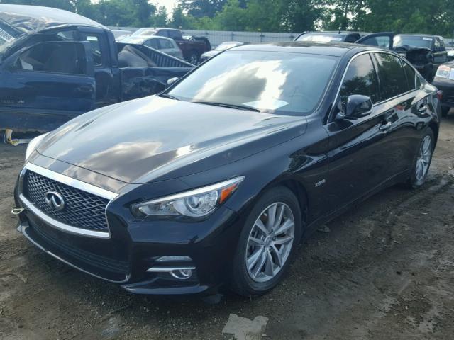 JN1AV7APXFM790549 - 2015 INFINITI Q50 HYBRID BLACK photo 2