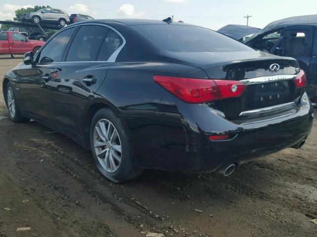 JN1AV7APXFM790549 - 2015 INFINITI Q50 HYBRID BLACK photo 3