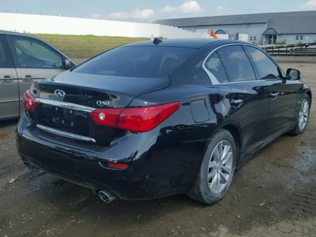 JN1AV7APXFM790549 - 2015 INFINITI Q50 HYBRID BLACK photo 4