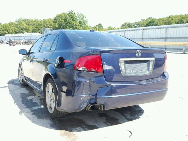 19UUA66214A018776 - 2004 ACURA TL BLUE photo 3