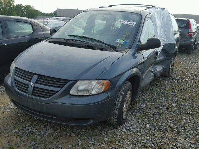 1D4GP24R37B136929 - 2007 DODGE GRAND CARA BLUE photo 2