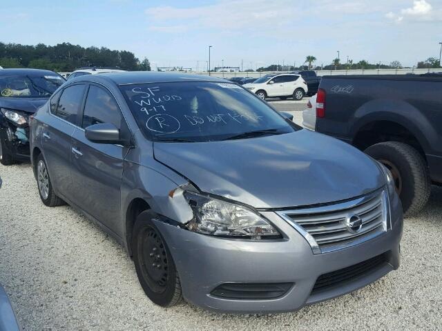 3N1AB7AP0EY233251 - 2014 NISSAN SENTRA SILVER photo 1