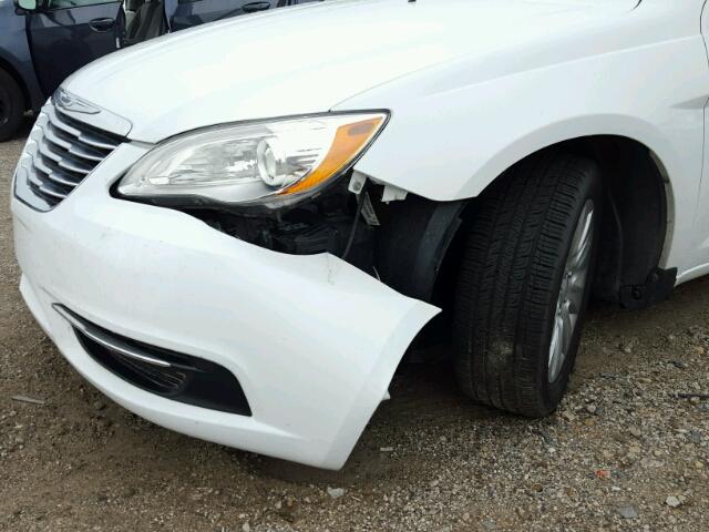 1C3CCBAB4DN720253 - 2013 CHRYSLER 200 WHITE photo 9