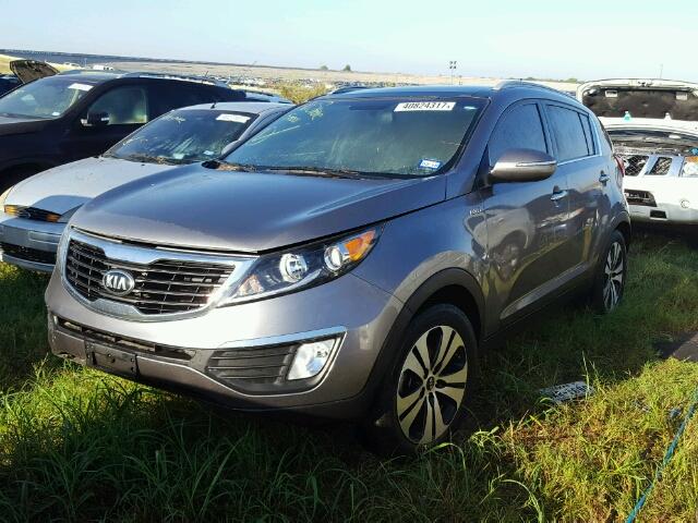 KNDPCCA29D7440187 - 2013 KIA SPORTAGE SILVER photo 2