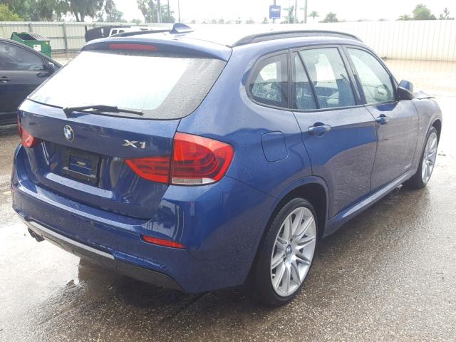 WBAVM1C56EVW53303 - 2014 BMW X1 SDRIVE2 BLUE photo 4