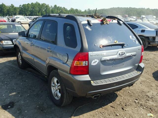 KNDJF723387462462 - 2008 KIA SPORTAGE E GRAY photo 3