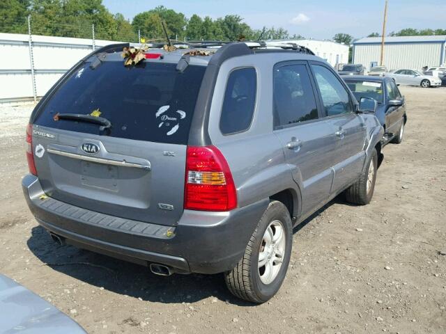 KNDJF723387462462 - 2008 KIA SPORTAGE E GRAY photo 4