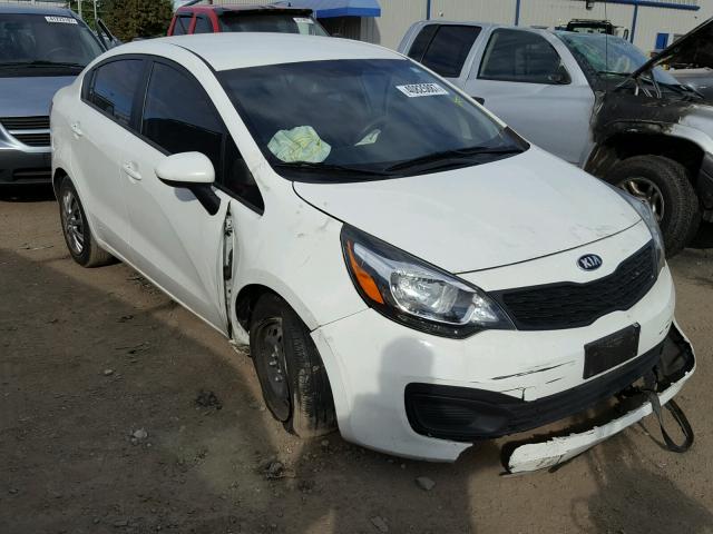 KNADM4A31D6240454 - 2013 KIA RIO LX WHITE photo 1