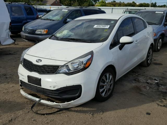 KNADM4A31D6240454 - 2013 KIA RIO LX WHITE photo 2