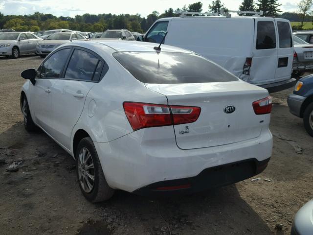 KNADM4A31D6240454 - 2013 KIA RIO LX WHITE photo 3