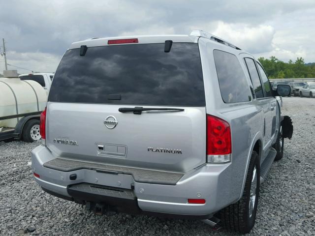 5N1AA0ND9AN621475 - 2010 NISSAN ARMADA SE SILVER photo 4