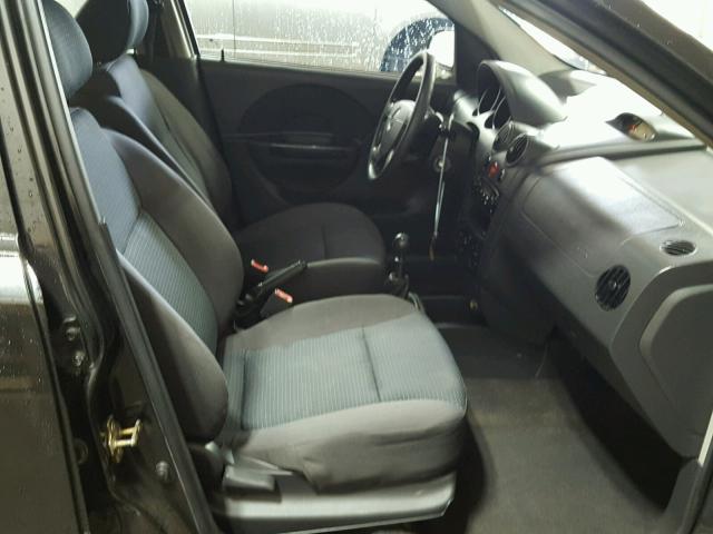 KL1TD66677B741817 - 2007 CHEVROLET AVEO BASE Czarny zdjęcie 5