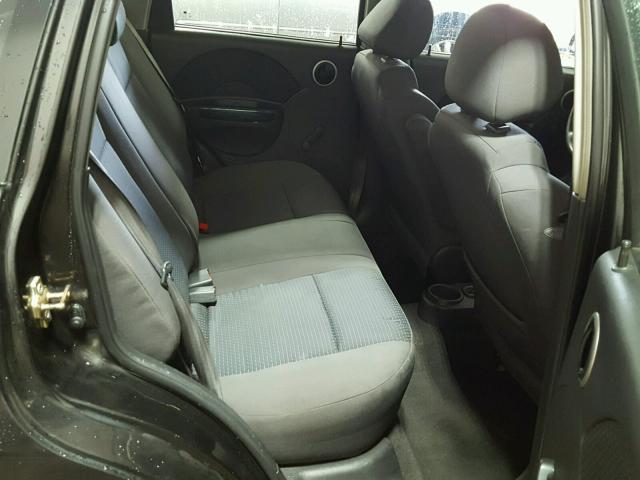 KL1TD66677B741817 - 2007 CHEVROLET AVEO BASE Czarny zdjęcie 6