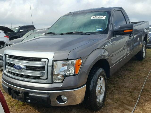 1FTMF1CM5EKD17062 - 2014 FORD F150 GRAY photo 2