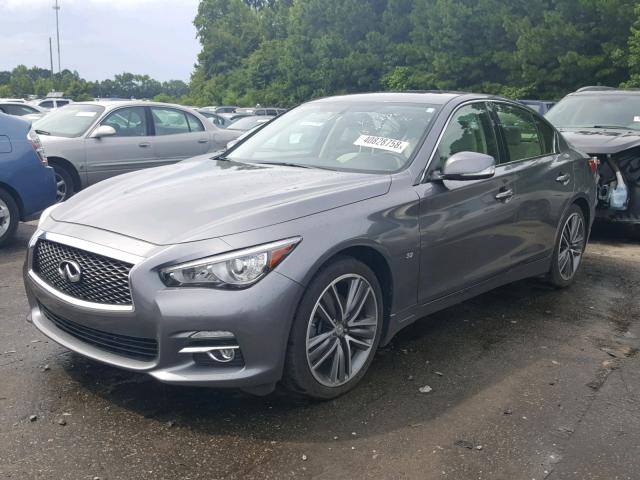 JN1BV7AR8FM409772 - 2015 INFINITI Q50 BASE GRAY photo 2