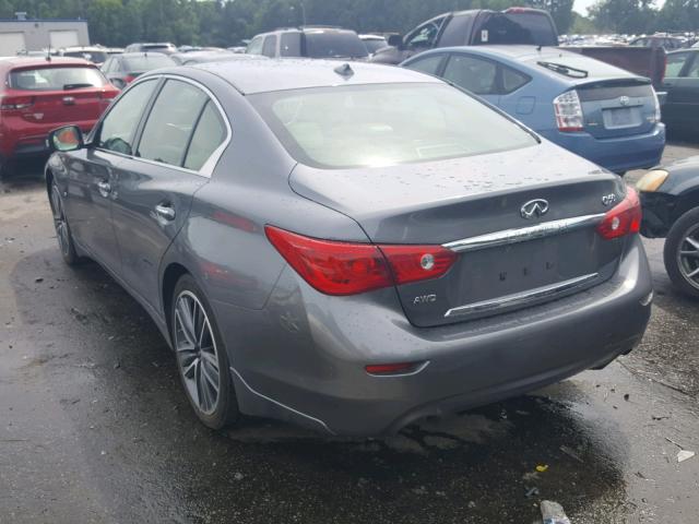 JN1BV7AR8FM409772 - 2015 INFINITI Q50 BASE GRAY photo 3