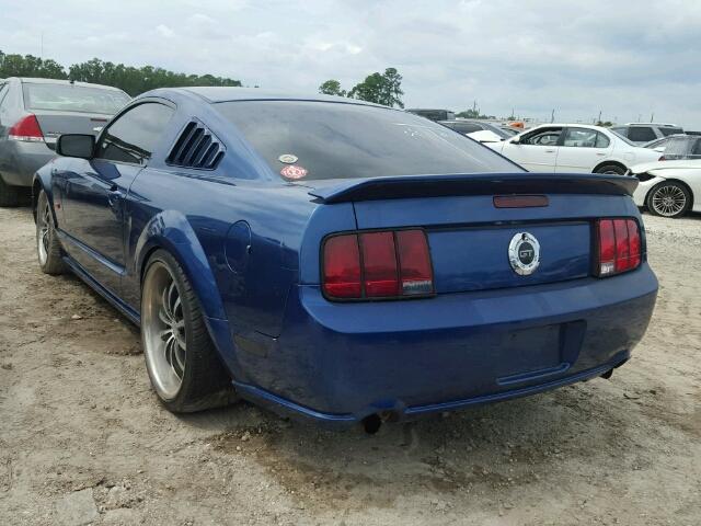 1ZVHT82H385171834 - 2008 FORD MUSTANG GT BLUE photo 3