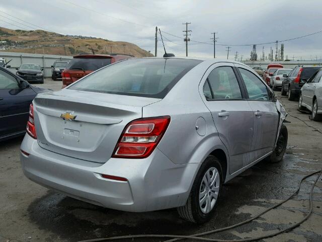 1G1JB5SHXH4123543 - 2017 CHEVROLET SONIC LS SILVER photo 4