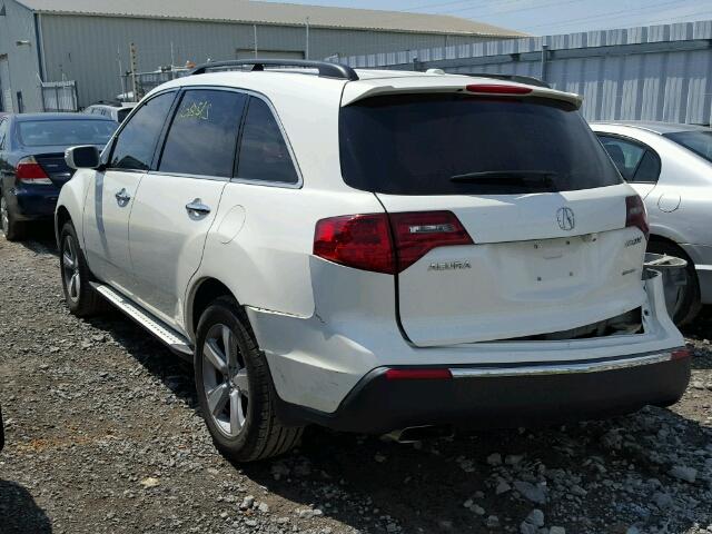 2HNYD2H24CH002210 - 2012 ACURA MDX WHITE photo 3