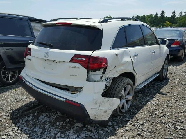 2HNYD2H24CH002210 - 2012 ACURA MDX WHITE photo 4