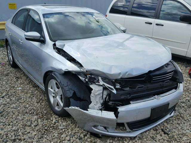 3VWLL7AJXCM348987 - 2012 VOLKSWAGEN JETTA TDI SILVER photo 1