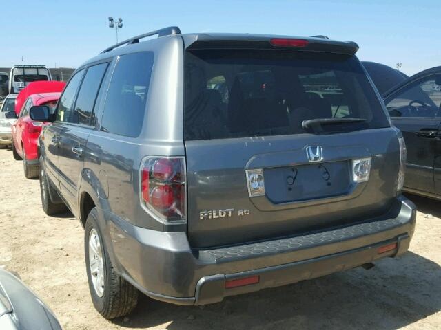 5FNYF28208B017378 - 2008 HONDA PILOT VP GRAY photo 3