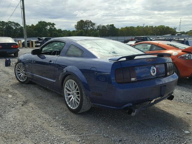1ZVHT82H785198373 - 2008 FORD MUSTANG GT BLUE photo 3