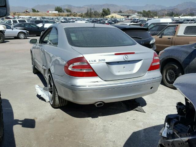 WDBTJ65J14F069358 - 2004 MERCEDES-BENZ CLK SILVER photo 3