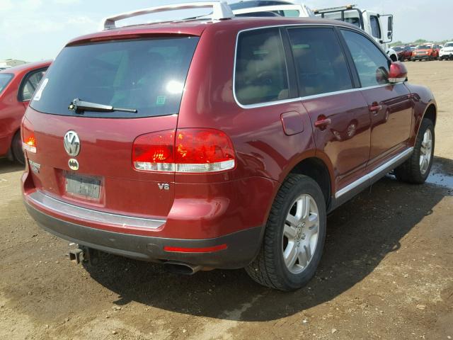 WVGMM77L05D076442 - 2005 VOLKSWAGEN TOUAREG 4. RED photo 4