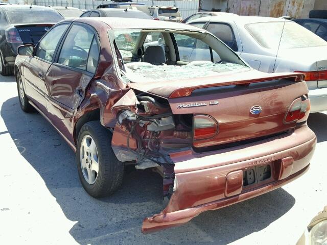 1G1NE52J63M725084 - 2003 CHEVROLET MALIBU LS RED photo 3