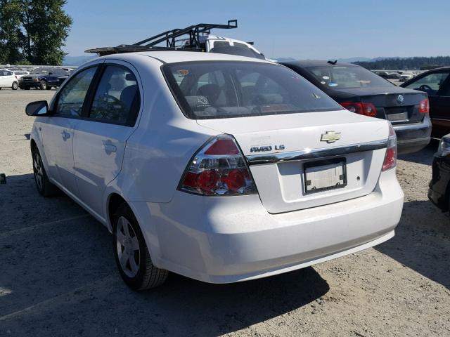 KL1TD56618B196452 - 2008 CHEVROLET AVEO BASE Ақ фото 3