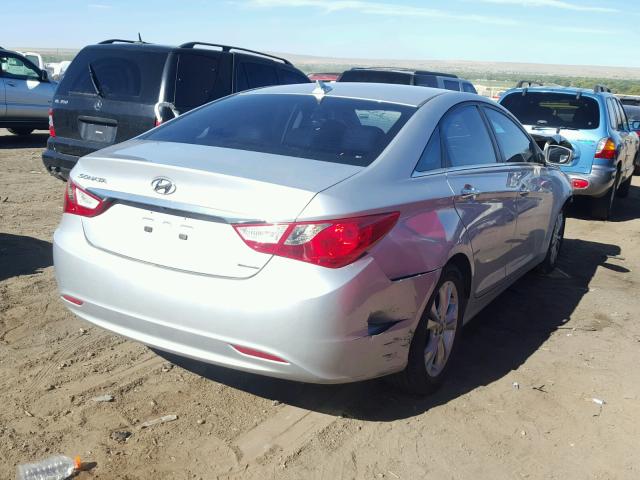 5NPEC4AC2BH045346 - 2011 HYUNDAI SONATA SE SILVER photo 4