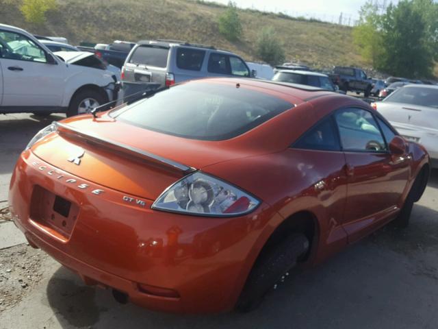 4A3AK34T66E027832 - 2006 MITSUBISHI ECLIPSE GT ORANGE photo 4