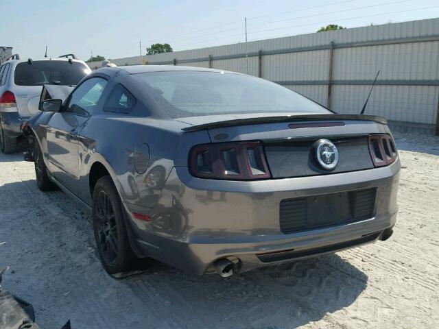 1ZVBP8AM4E5274717 - 2014 FORD MUSTANG GRAY photo 3