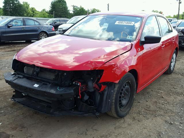 3VW2K7AJ1FM313211 - 2015 VOLKSWAGEN JETTA BASE 红色 照片 2
